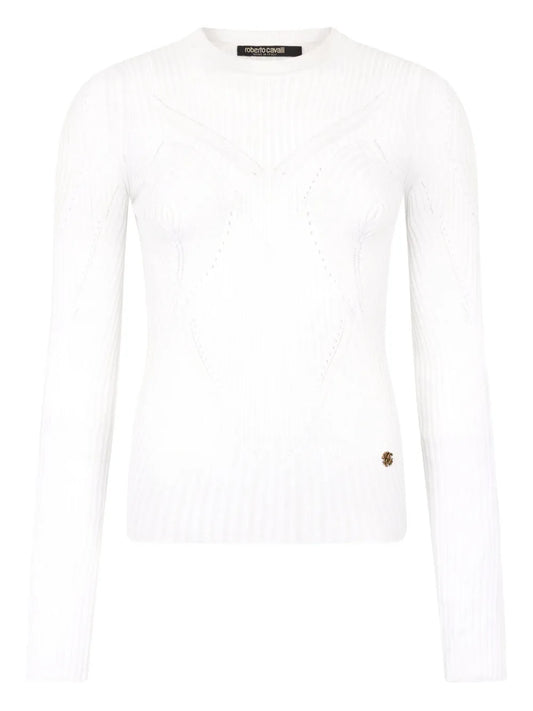 Openwork Rib-Knit Sweater