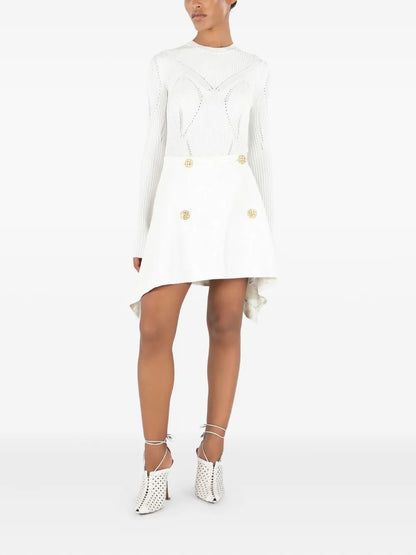 Openwork Rib-Knit Sweater