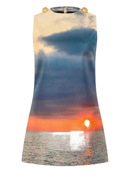 Photograph-Print Mini Dress