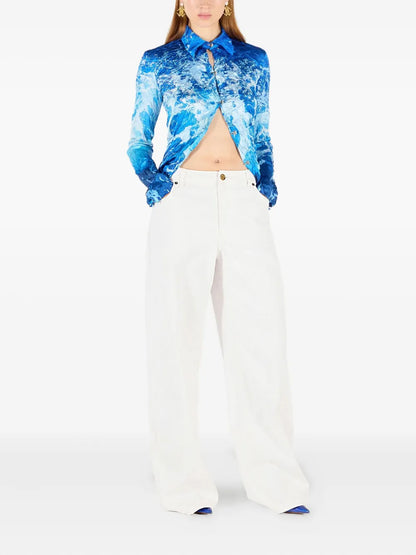 Patterned-Jacquard Trousers