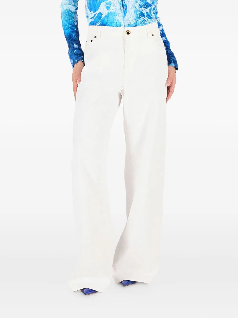 Patterned-Jacquard Trousers