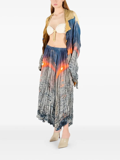 Silk Midi Skirt
