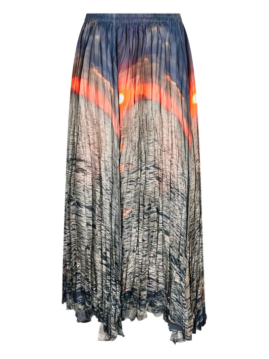 Silk Midi Skirt