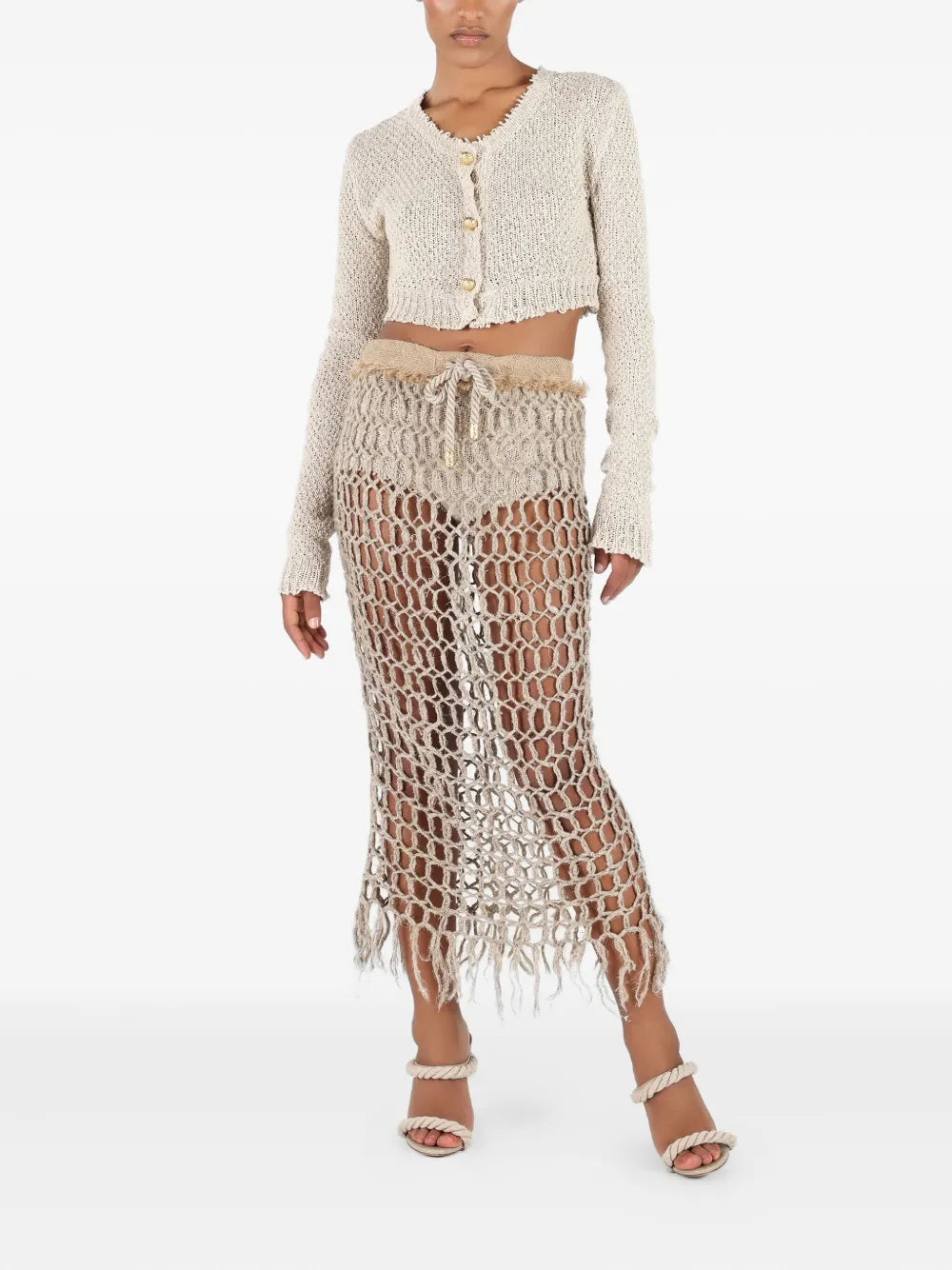 Crochet-Knit Skirt