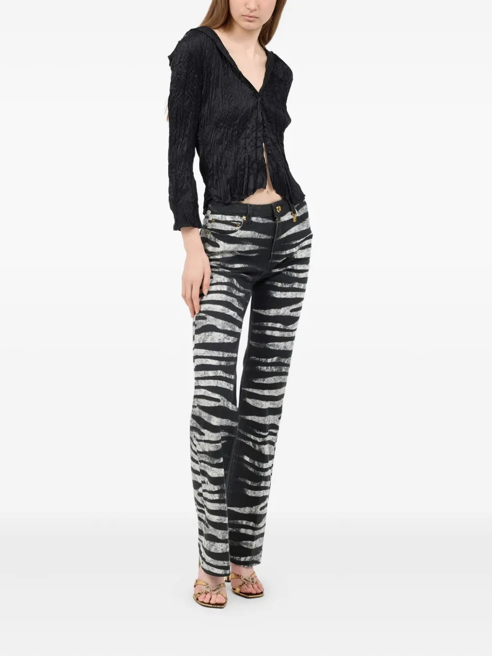 Zebra-Print Jeans