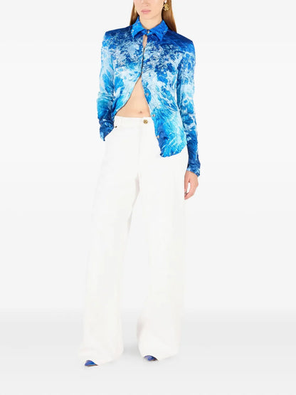 Ocean-Print Shirt
