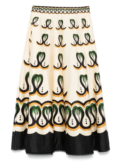 Coconut Tree Midi Skirt