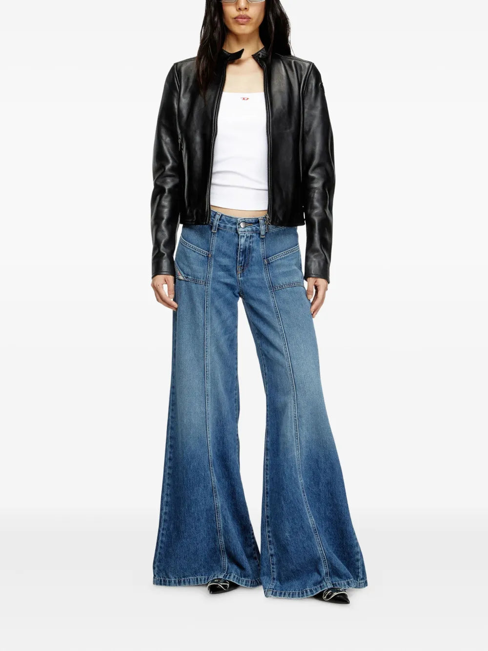 D-Akii Wide-Leg Denim Jeans