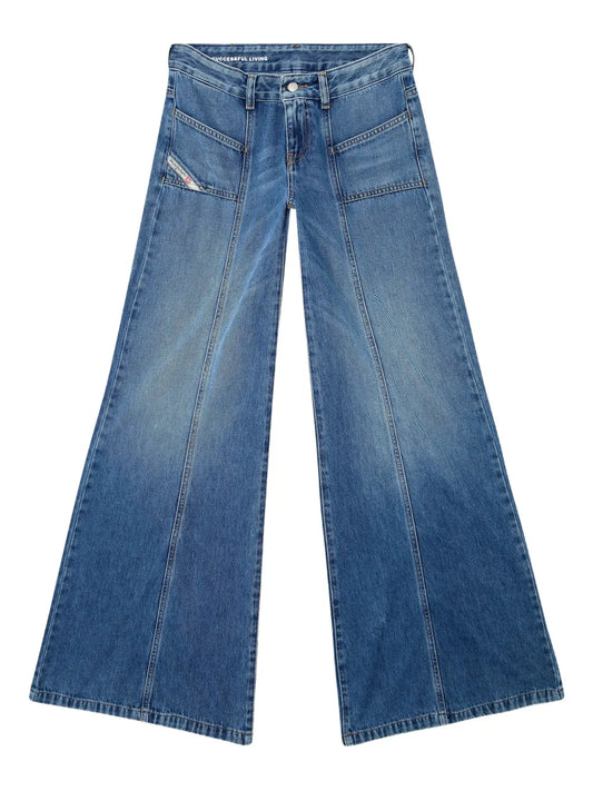 D-Akii Wide-Leg Denim Jeans