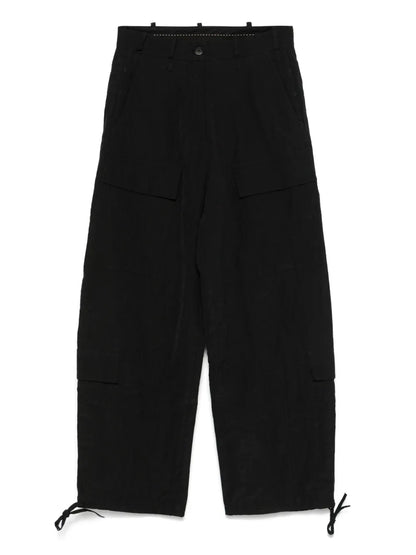 Drawstring-Ankle Cargo Pants