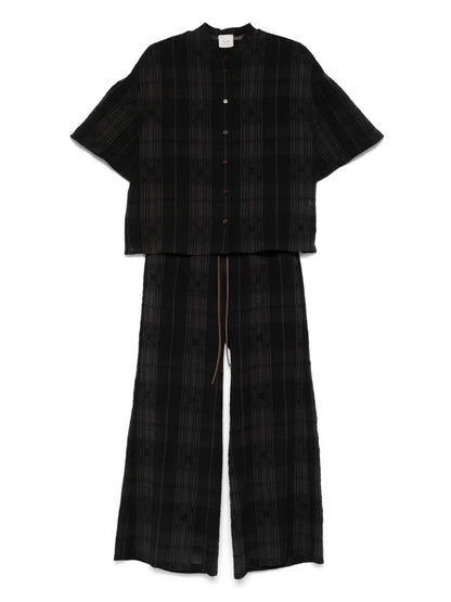 Textured Trousers Set