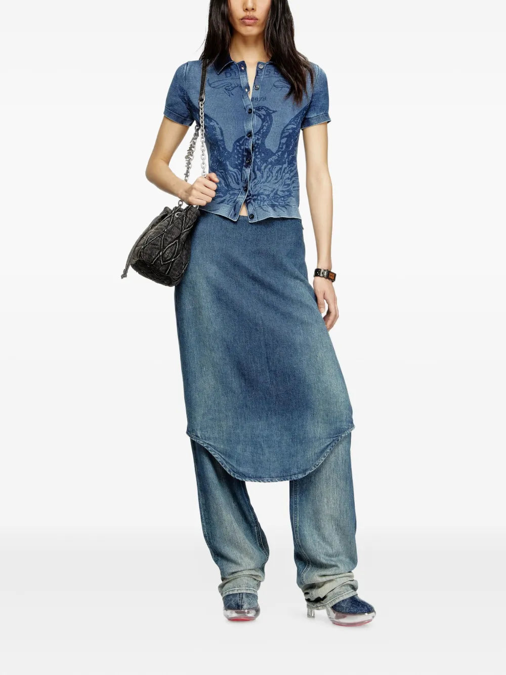 M-Fenny Denim Short-Sleeve Shirt