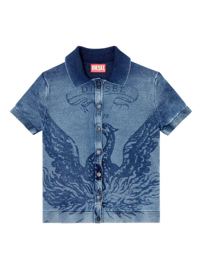 M-Fenny Denim Short-Sleeve Shirt