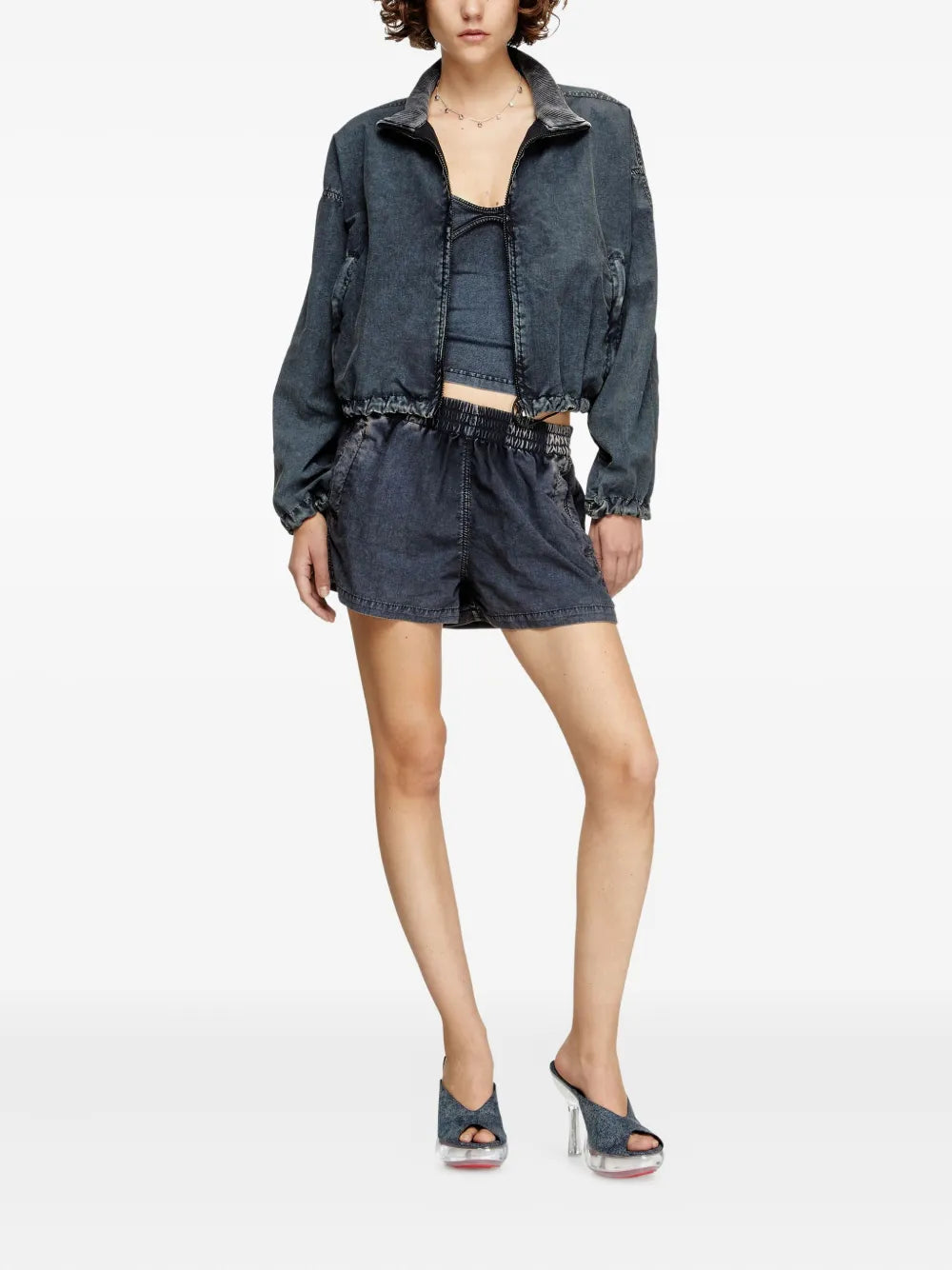 S-Ound Elasticated-Waistband Denim Shorts