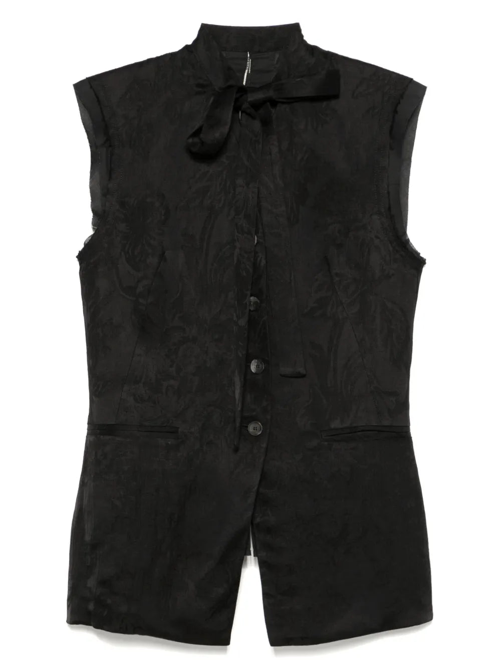 Floral-Jacquard Waistcoat