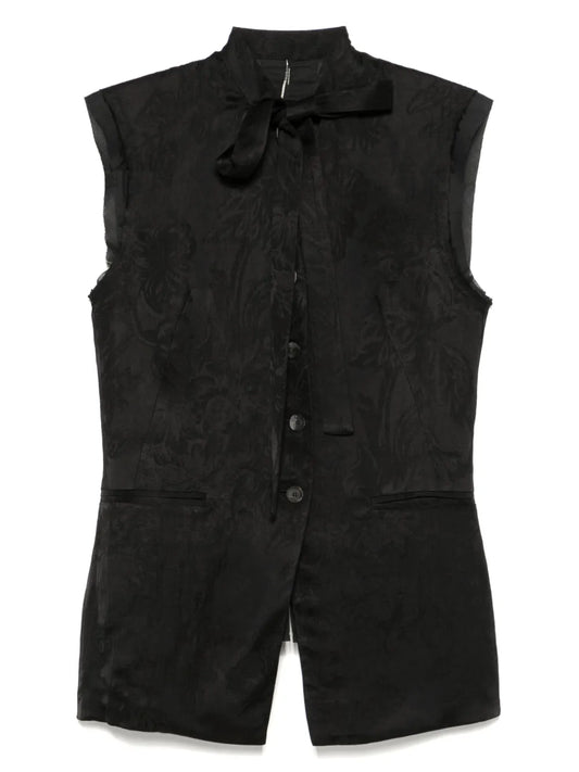 Floral-Jacquard Waistcoat