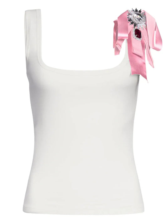 Crystal-Embellished Tank Top
