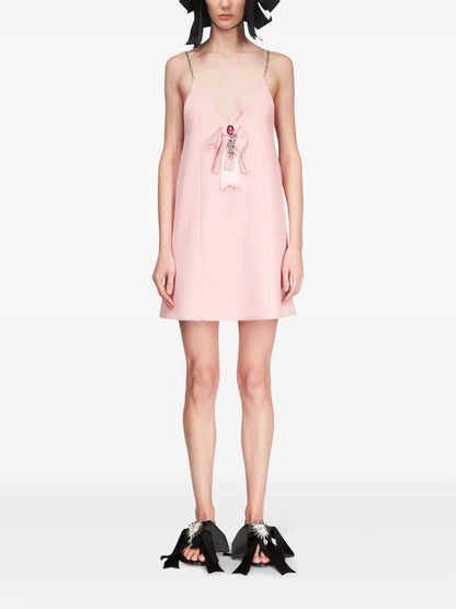 Crystal-Embellished Mini Dress