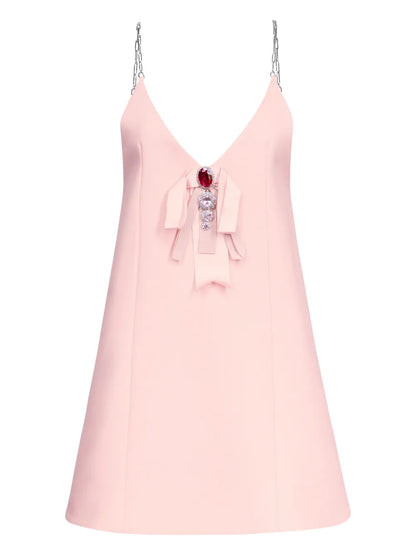 Crystal-Embellished Mini Dress
