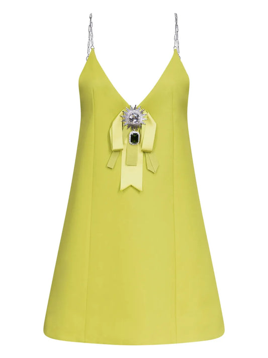 Crystal-Embellished Mini Dress
