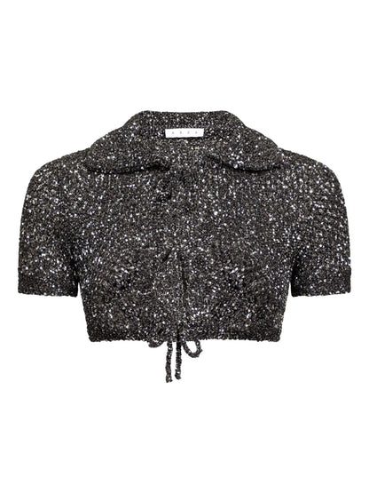Sequin-Embellished Cardigan