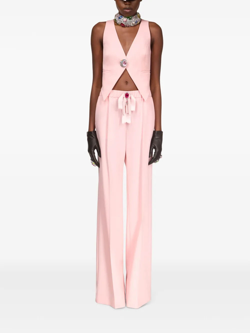 Crystal-Embellished Trousers