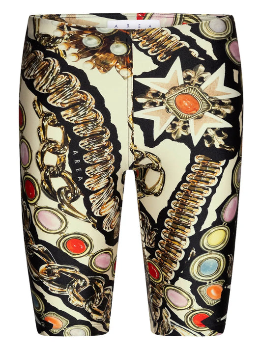 Printed Biker Shorts