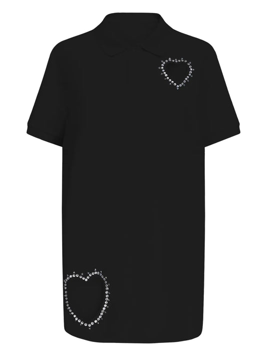 Crystal-Embellished Cut-Out Minidress
