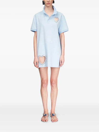Crystal-Embellished Cut-Out Minidress