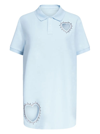Crystal-Embellished Cut-Out Minidress