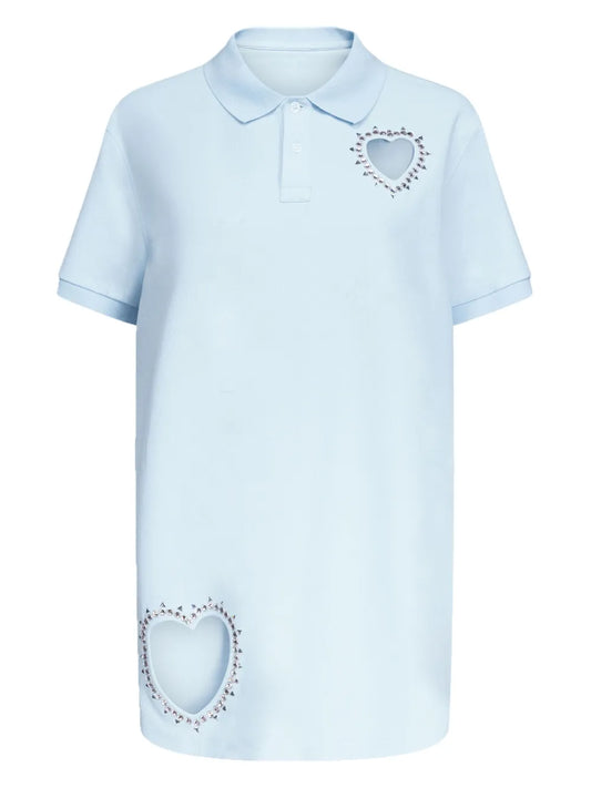Crystal-Embellished Cut-Out Minidress