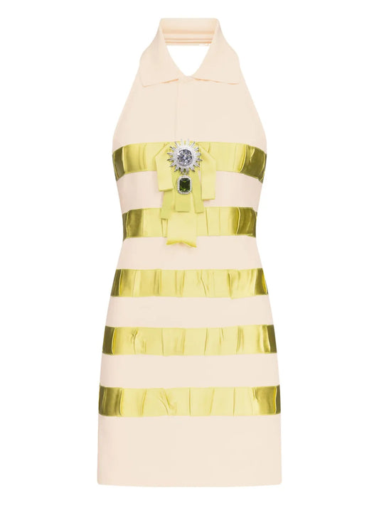 Crystal-Embellished Polo Dress