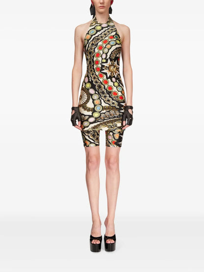 Gemstone-Print Minidress