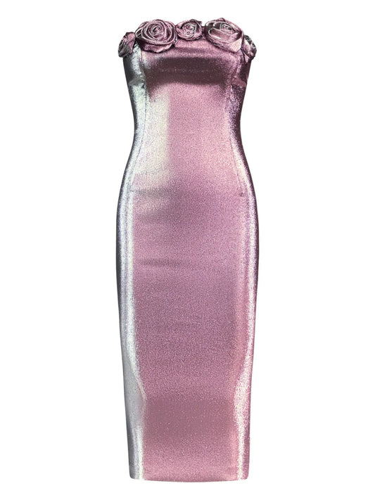 Lamé Midi Dress
