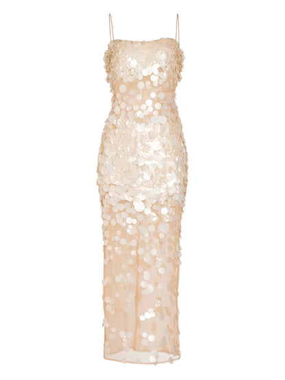 Mischa Sequin-Embellished Midi Dress