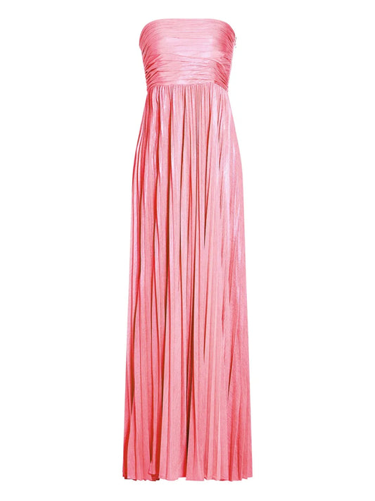 Sevyn Pleated Strapless Gown