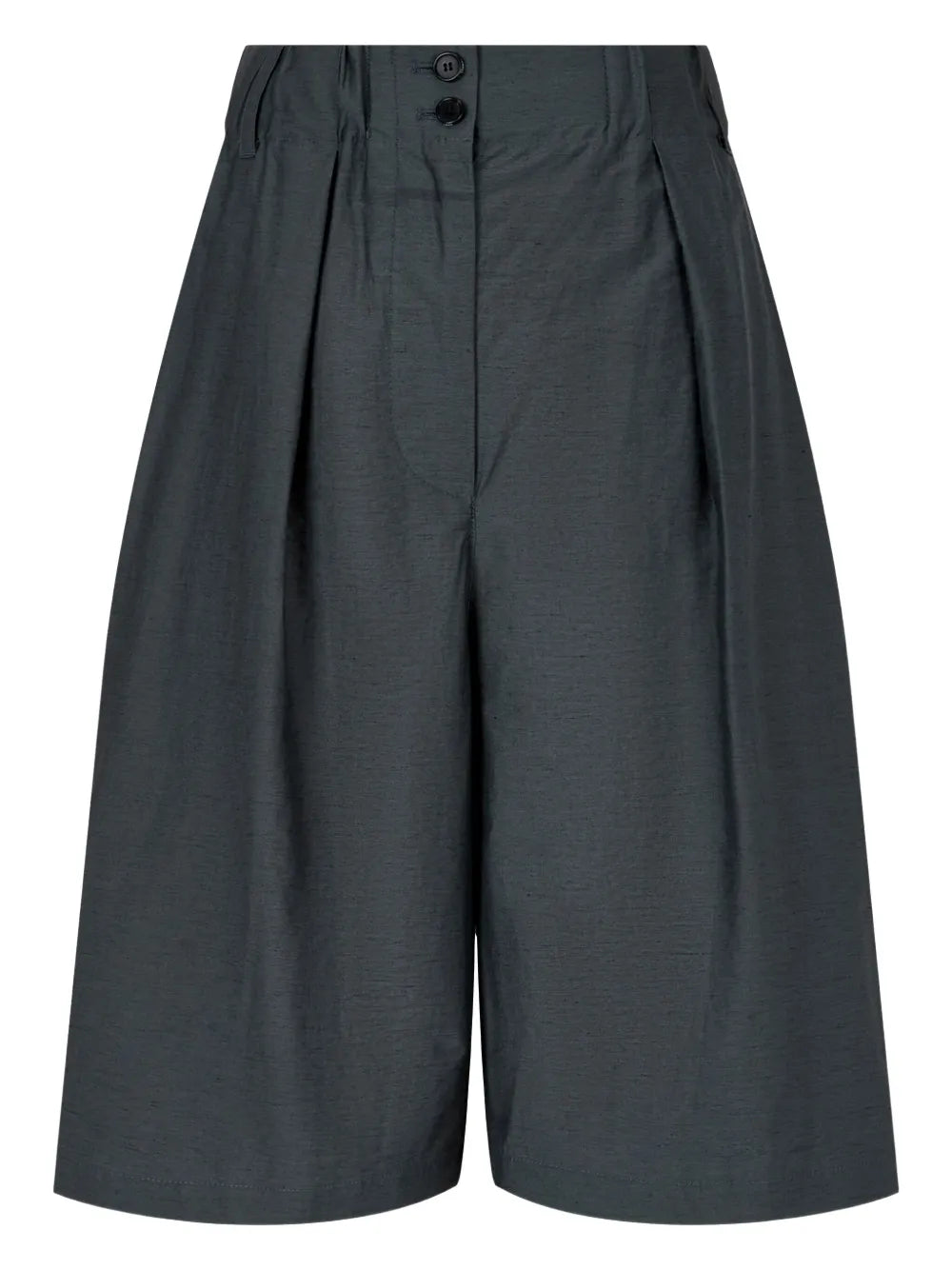 Pleated Wide-Leg Shorts