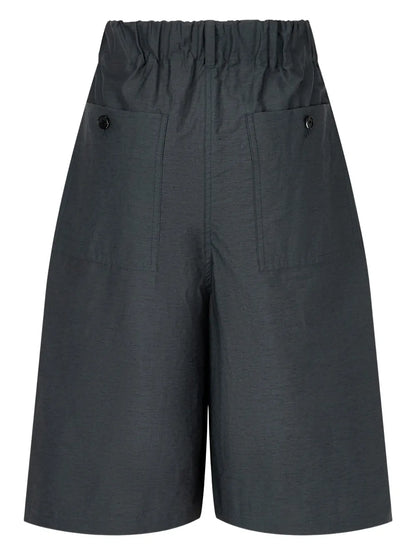 Pleated Wide-Leg Shorts