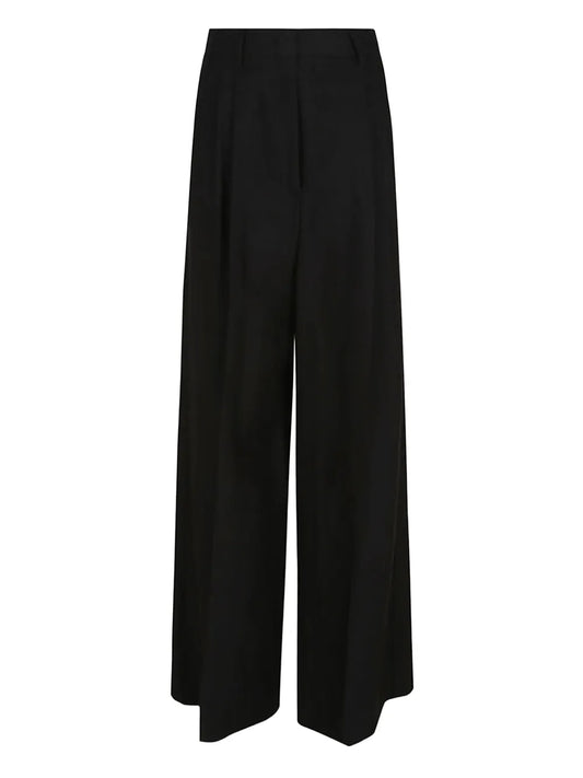 Dart-Detailing Wide-Leg Trousers