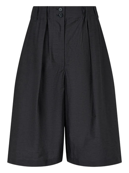 Pleated Wide-Leg Shorts