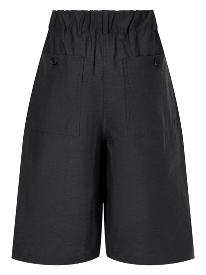 Pleated Wide-Leg Shorts