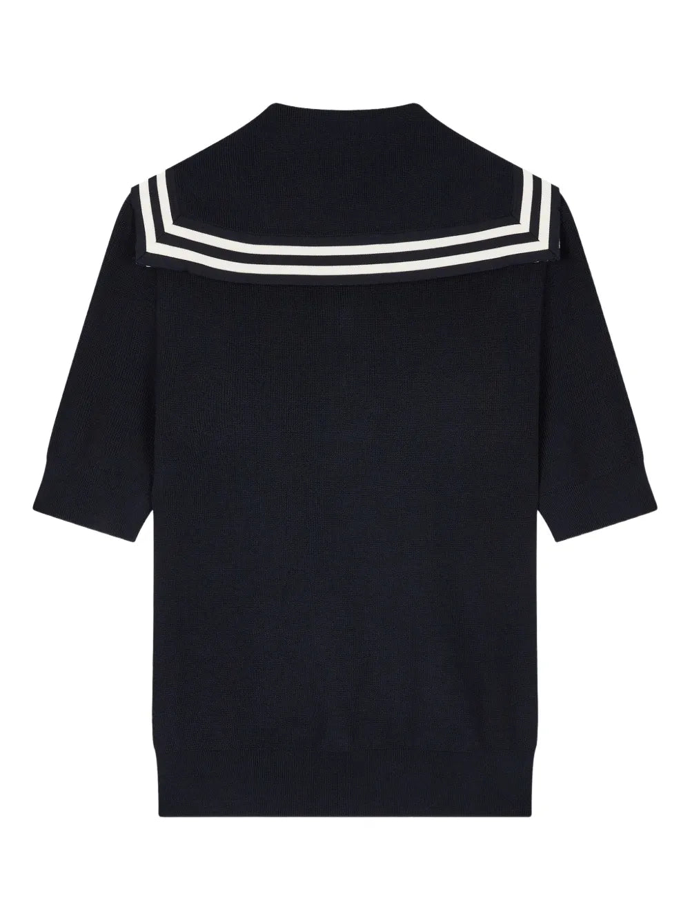 Sailor-Collar Short-Sleeve Top