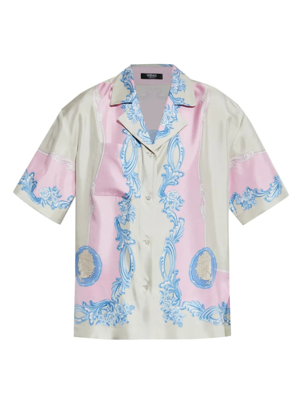 Medusa-Print Silk Shirt