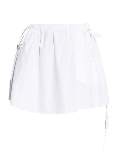 Floral-Appliqué Mini Skirt