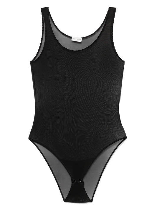 Mesh Scalloped Bodysuit