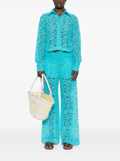 Floral-Lace Trousers