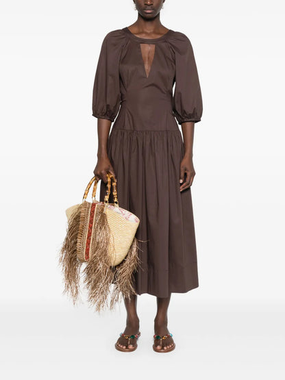 Poplin Midi Dress
