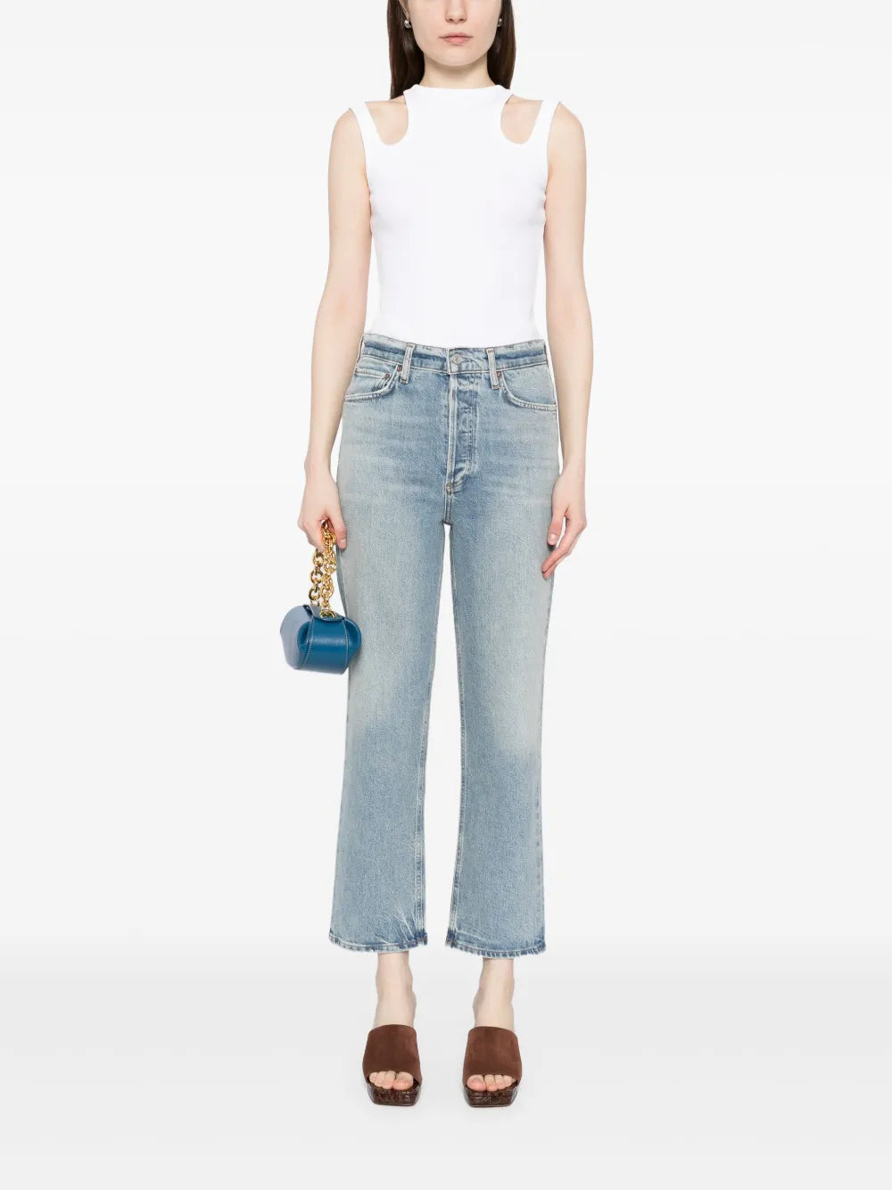 90'S Pinch Waist Crop Jeans