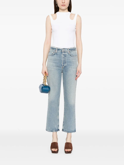 90'S Pinch Waist Crop Jeans