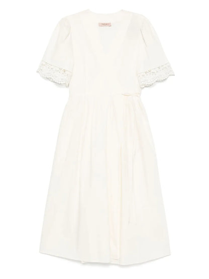Wrap-Design Midi Dress